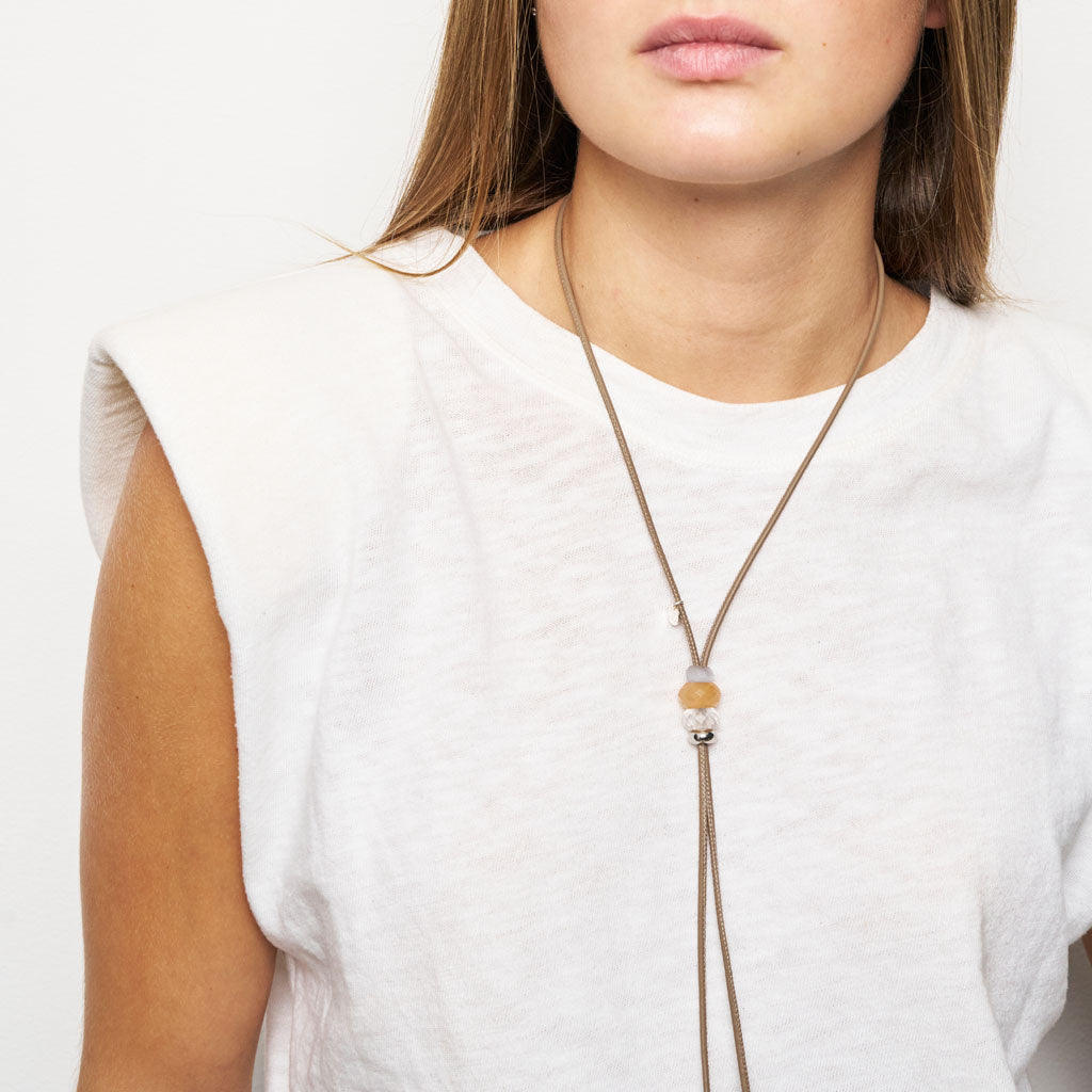ANNY TRIO KETTE NUDE Mondstein Mix Taupe