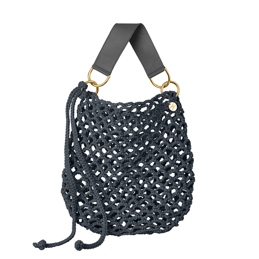 BRENDA HÄKELTASCHE Anthrazit