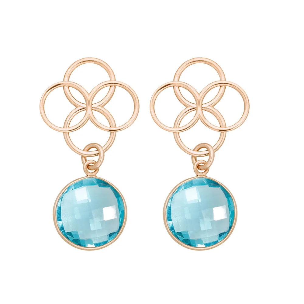 glossy blue topaz ohrringe
