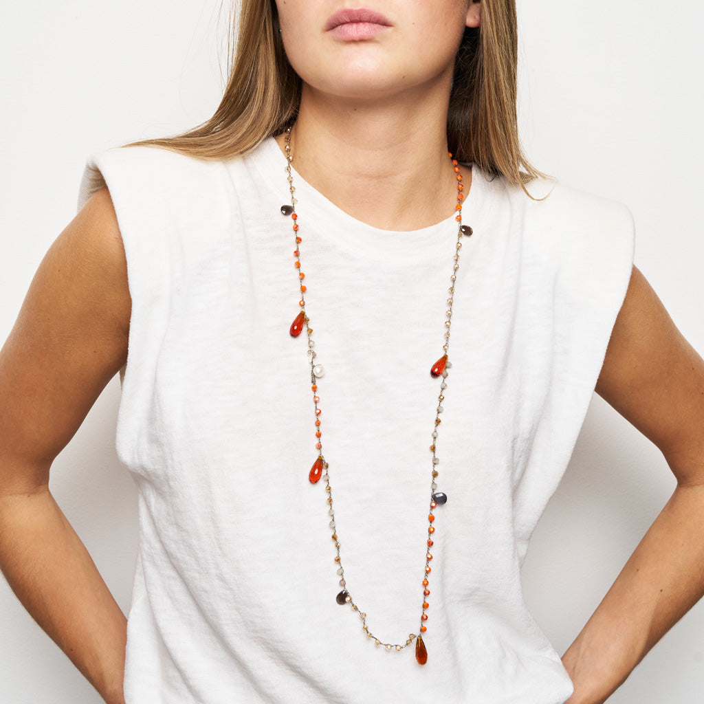 MAGIC EDELSTEIN KETTE ORANGE