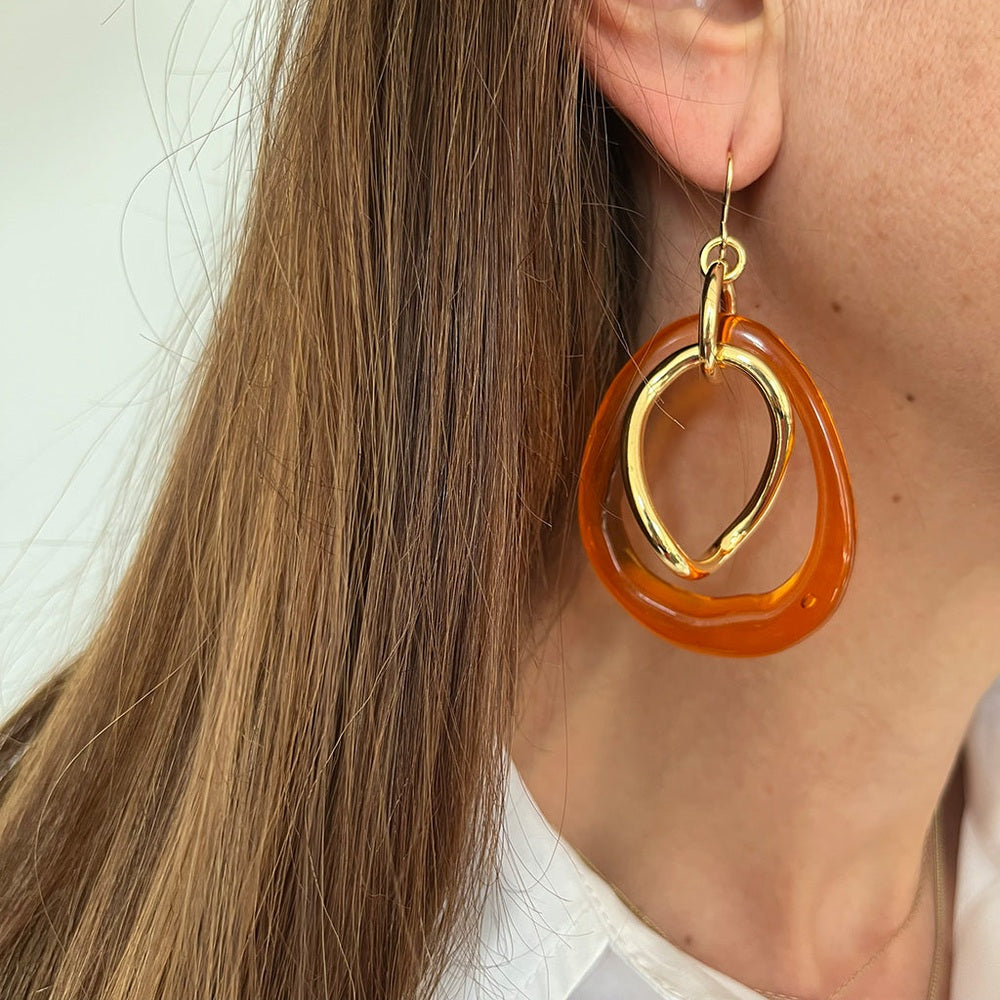 SPARKLE OHRRINGE ORANGE