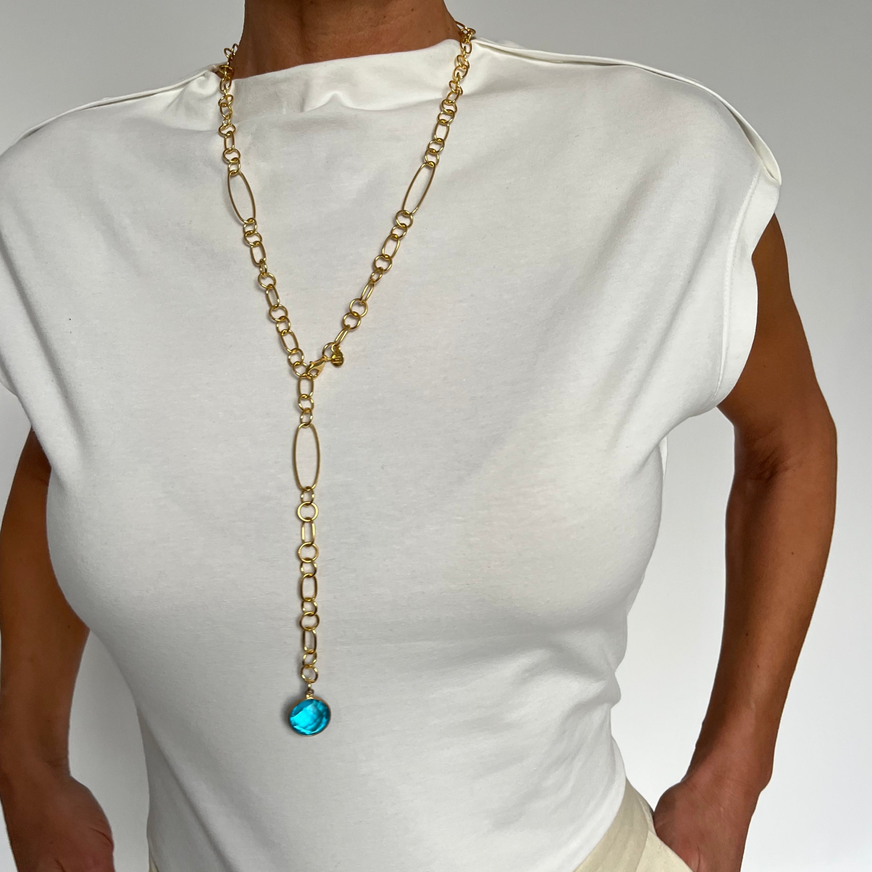 TAMRA CHARM KETTE BLUE TOPAZ