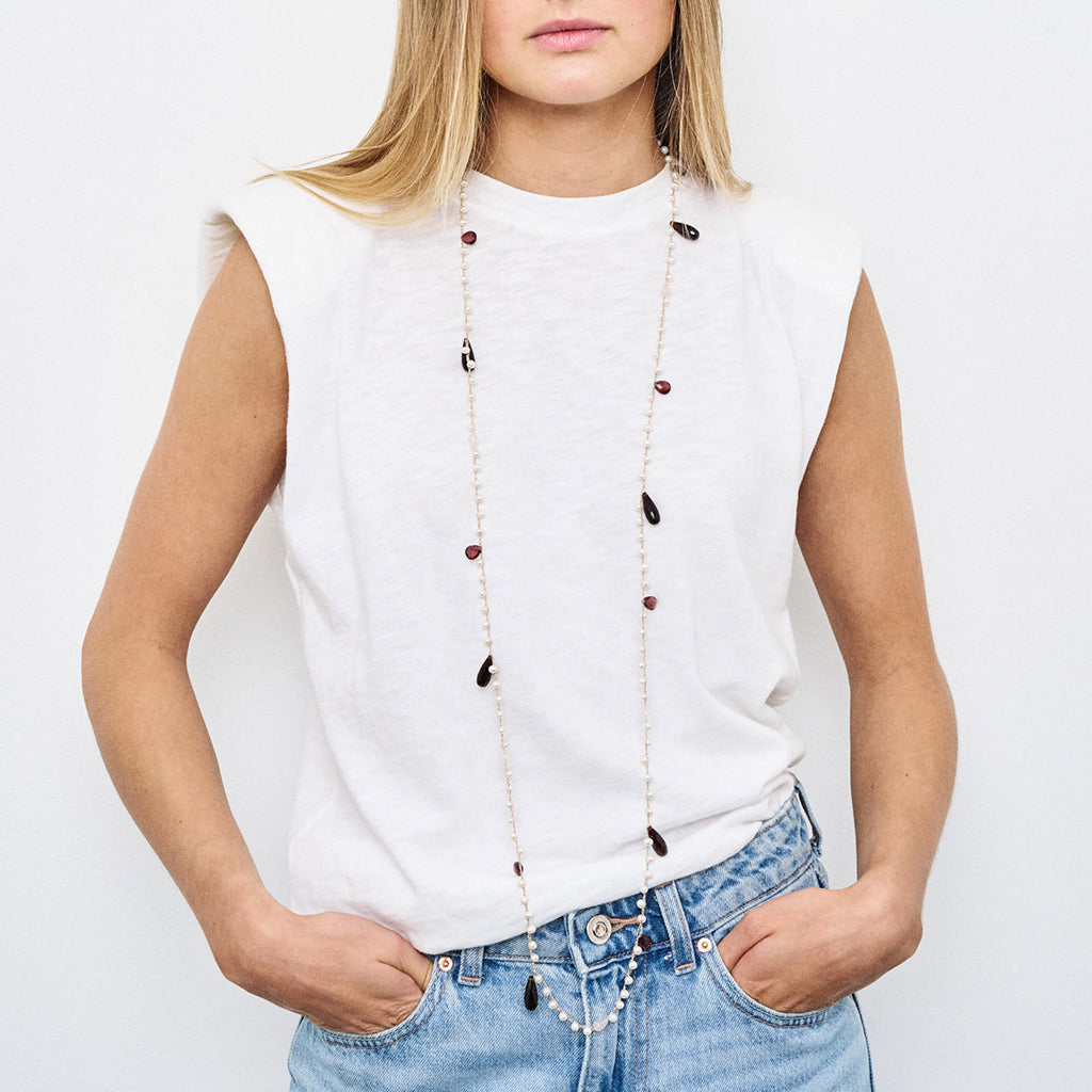 MAGIC EDELSTEIN KETTE PERLE