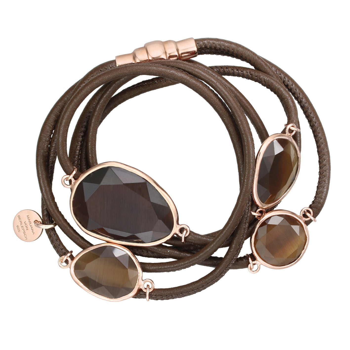 MOGUL LEDERARMBAND CATEYE BRAUN UNI