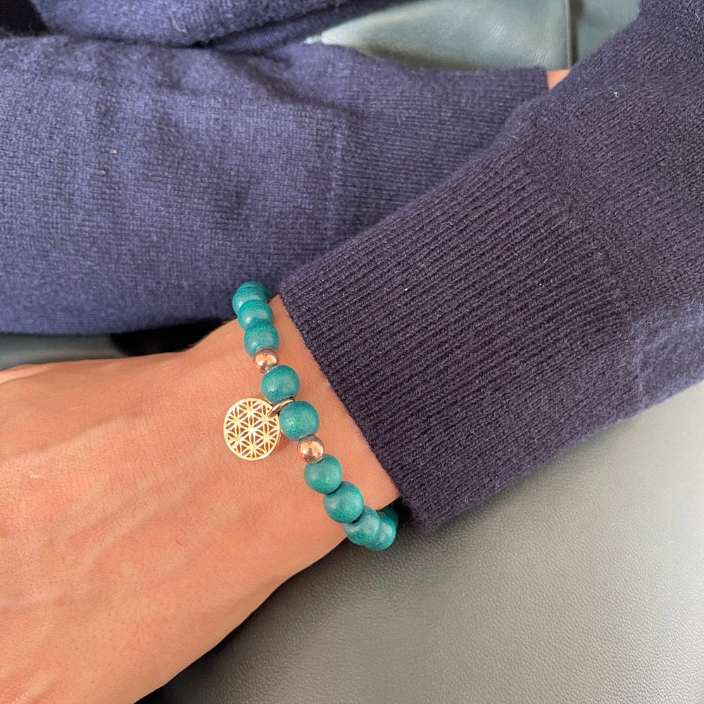 ELSA ARMBAND LEBENSBLÜTE PETROL