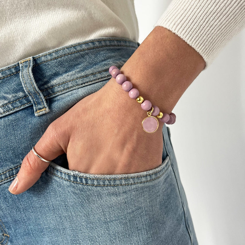 ELSA ARMBAND ROSA ROSENQUARZ