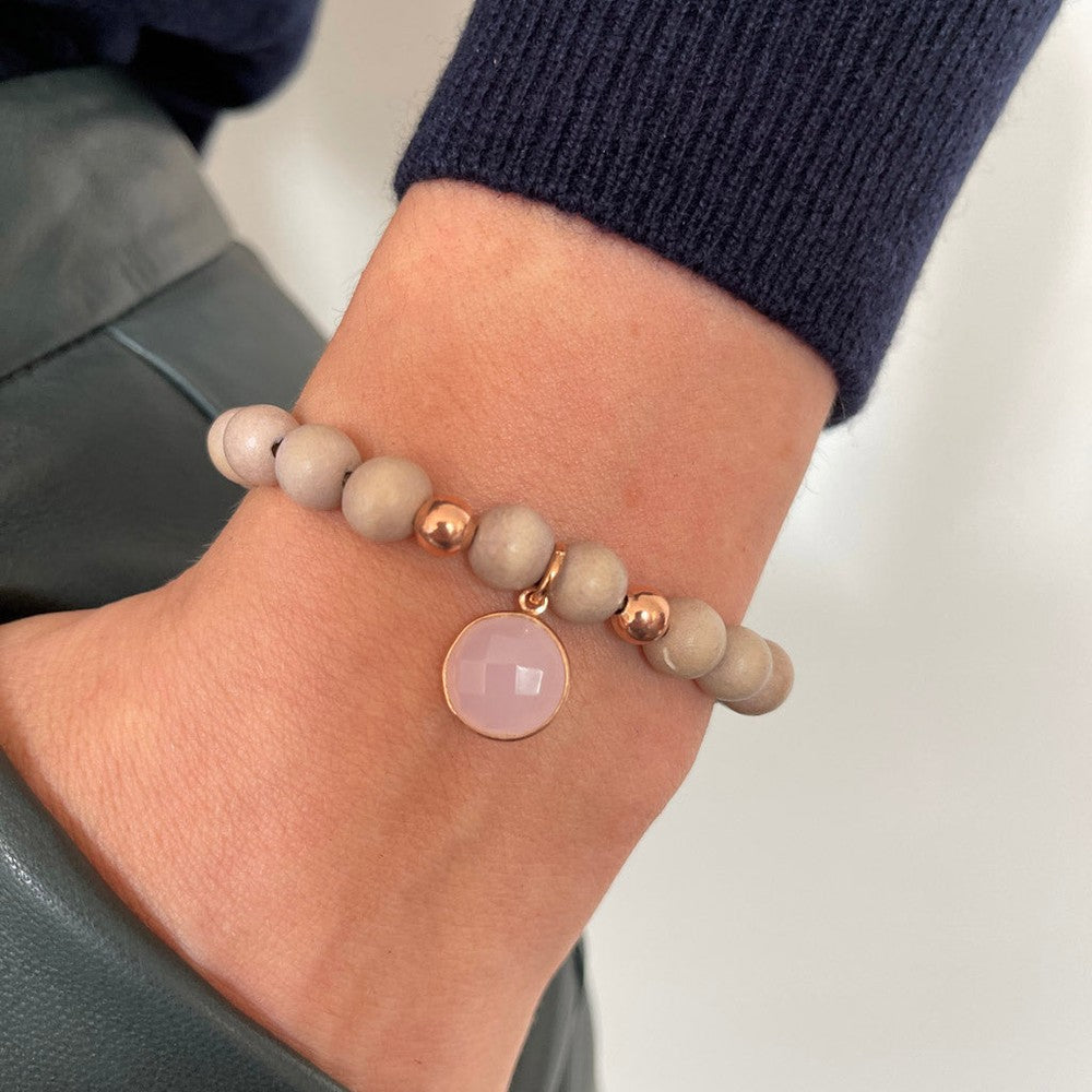 ELSA ARMBAND BLUSH ROSENQUARZ