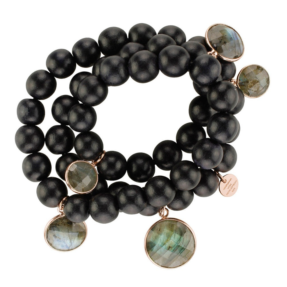 MALA ARMBAND KOHLE LABRADORIT