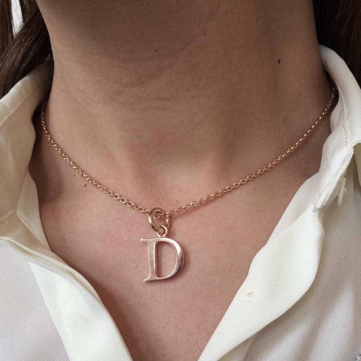 ROOKS SMALL KETTE A-Z ROSÉGOLD