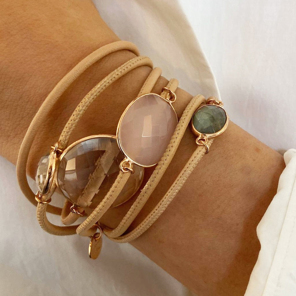 MOGUL LEDERARMBAND NUDE
