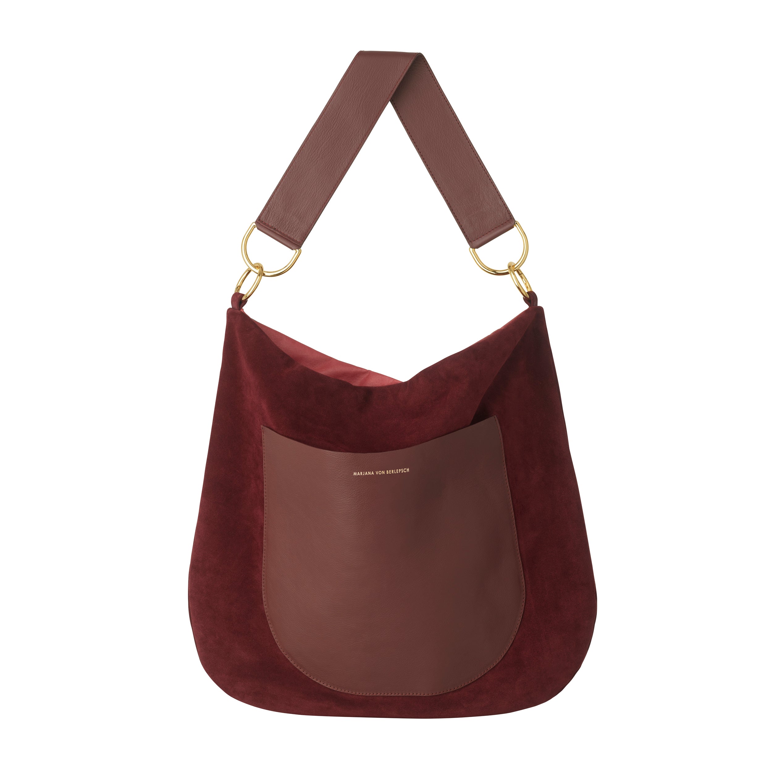 AENDI BAG BIG BORDEAUX SUEDE