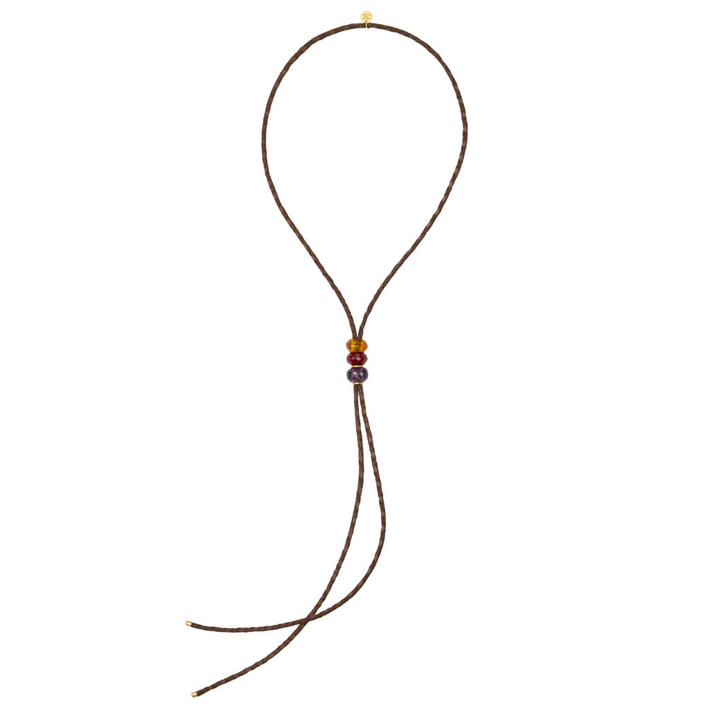FOX KETTE CITRIN, ROTER CHALZEDON, AMETHYST
