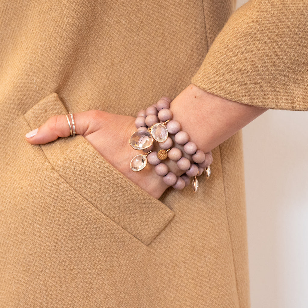 MALA ARMBAND BLUSH BERGKRISTALL