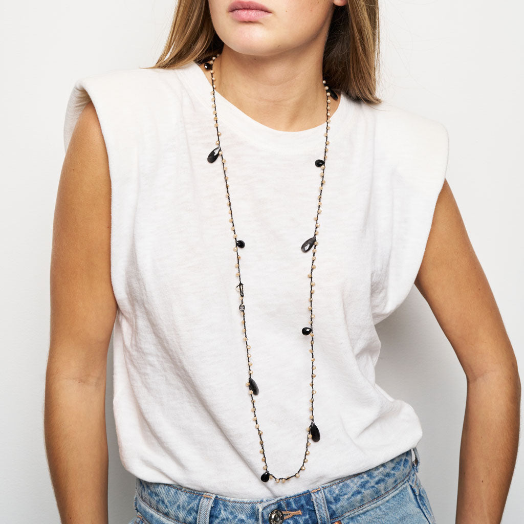 MAGIC EDELSTEIN KETTE CHAMPAGNER