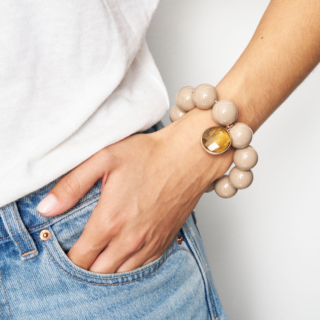 WATSON ARMBAND TIGERAUGE TAUPE