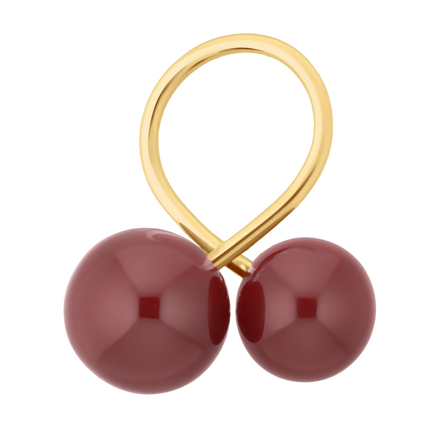 BESSIE RING DUNKELROTER CHALZEDON
