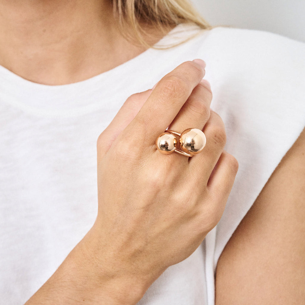 CAMA Kugel Ring ROSÉGOLD