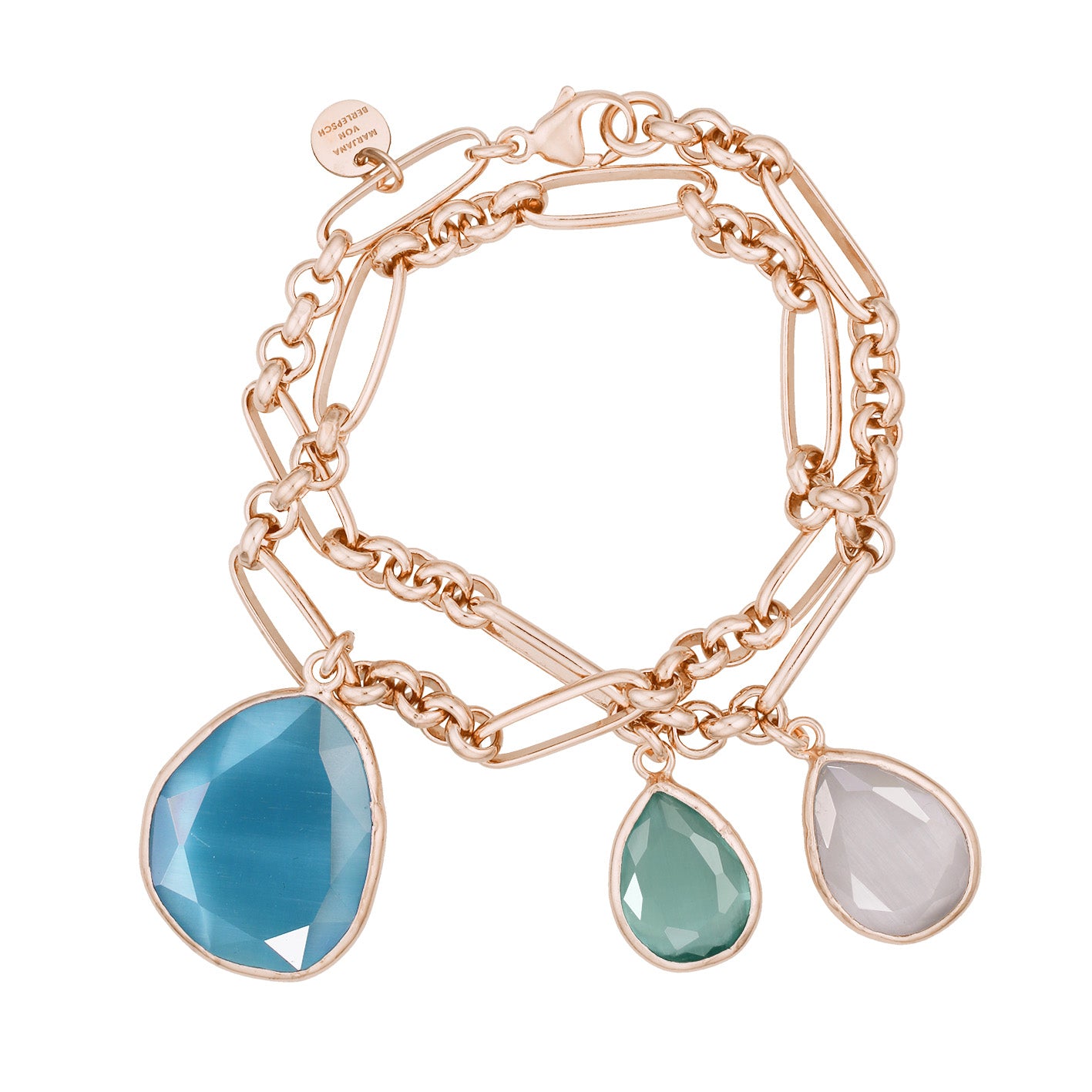 CHARLIE ARMBAND AQUA MIX mit Kugel