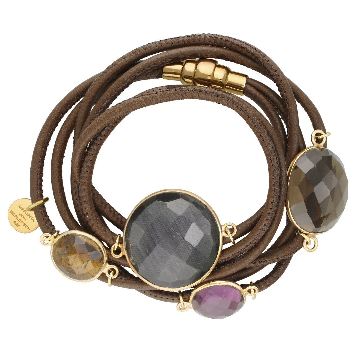 MOGUL LEDERARMBAND SCHWARZER  MONDSTEIN MIX