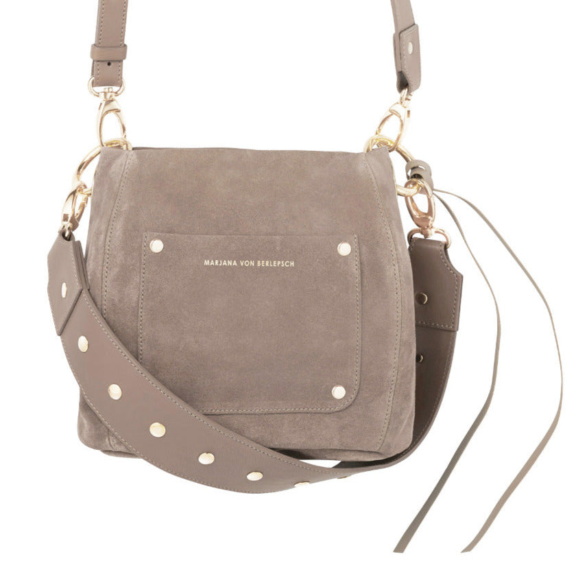 BUCKY SMALL SUEDE TAUPE