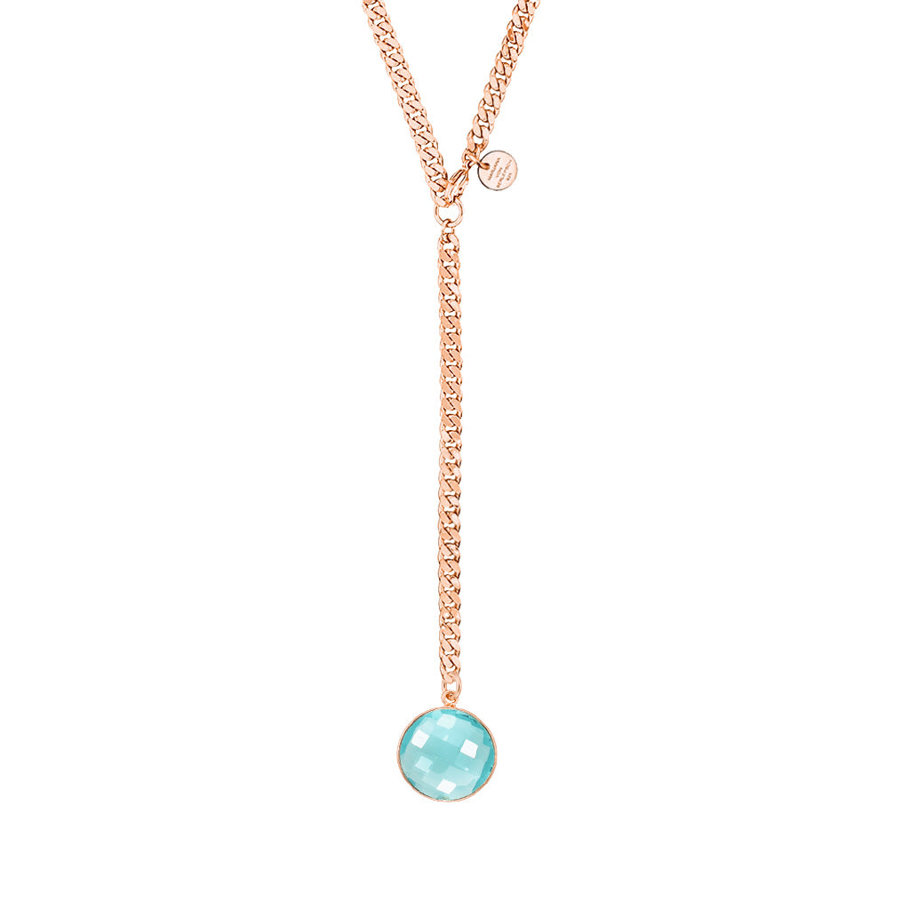 INKA KETTE Blue Topaz Roségold